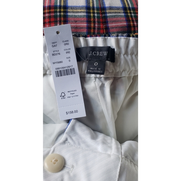 3. J.Crew Pull-on straight-leg bi-stretch wool pant in Snowy Stewart tartan - Picture 8 of 9